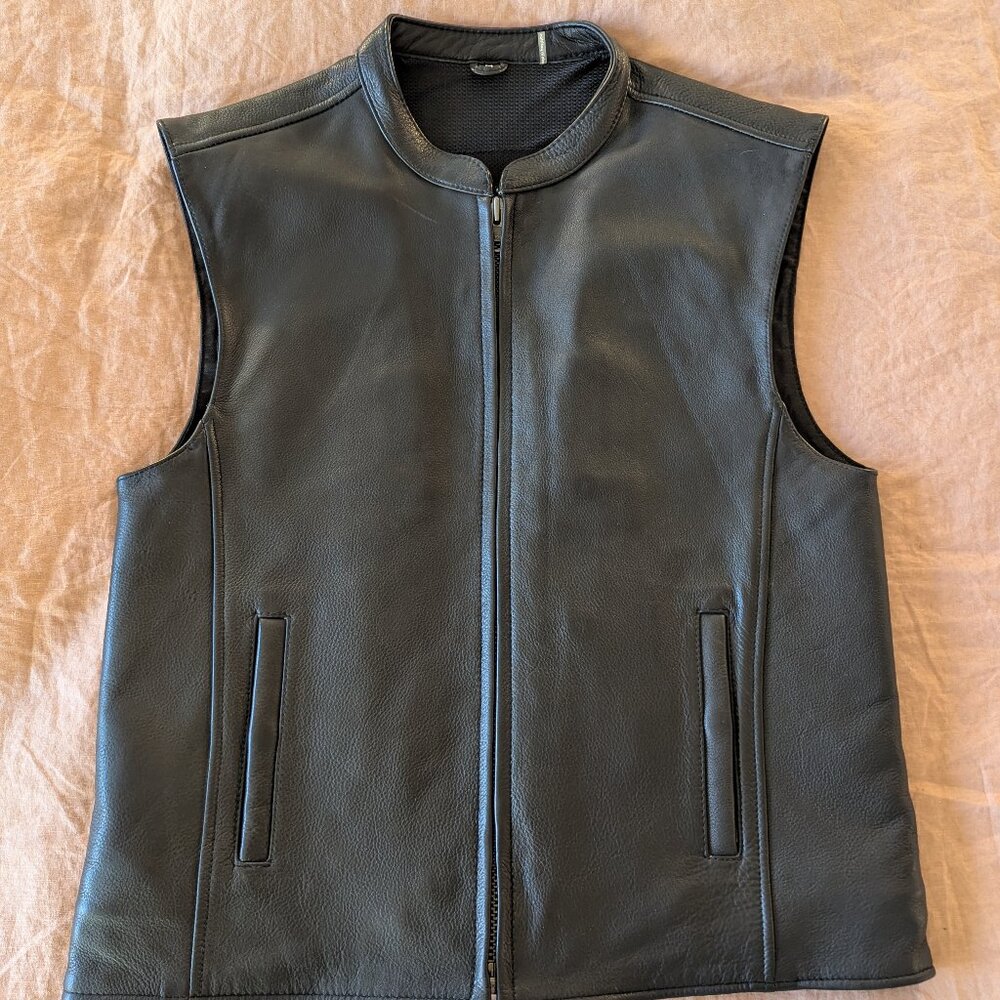 First Manufacturing Leather Moto Vest